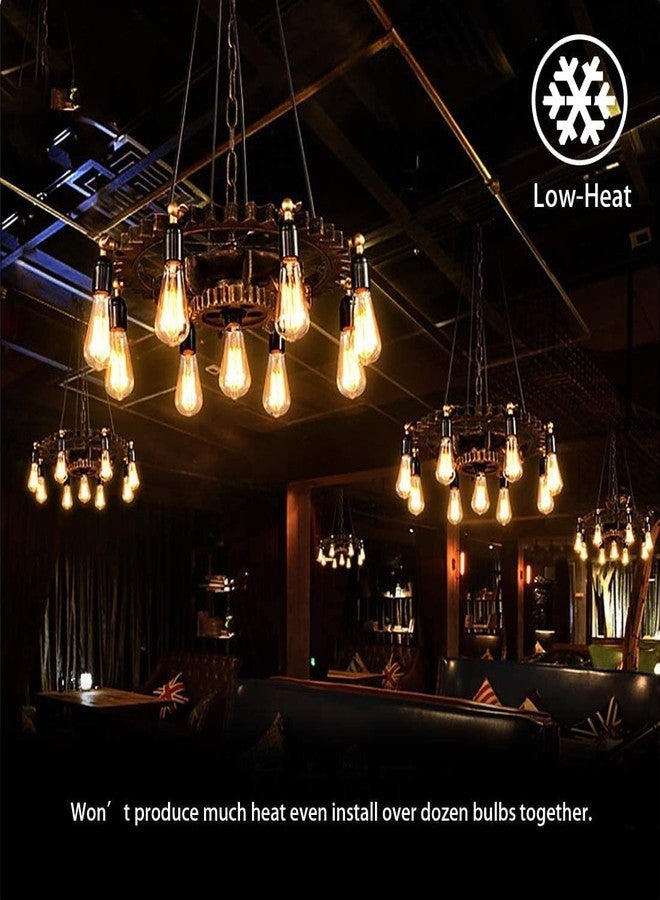 الجستو مصابيح جيستو 4 واط بقاعدة E27، مصابيح إضاءة معلقة من نوع إديسون، لون أبيض دافئ 2700 كلفن، مصابيح إضاءة عتيقة الطراز، عبوة من قطعتين - Image 4